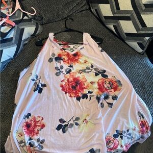 LuLaRoe Pink Floral Tank Top